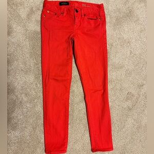 J. Crew red skinny ankle jeans size 24 (00)